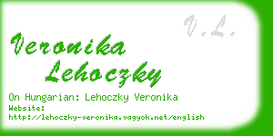 veronika lehoczky business card